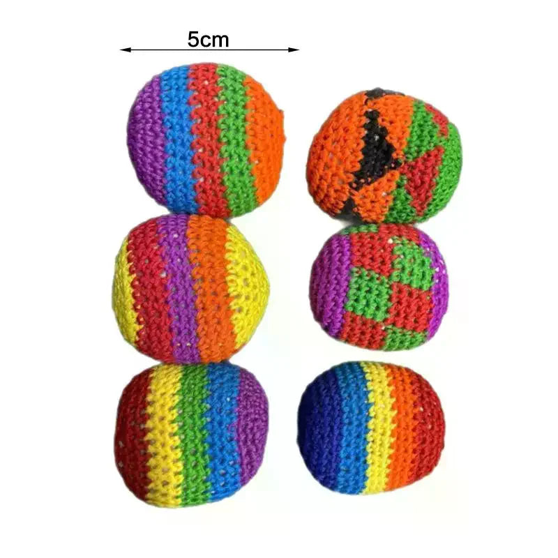Outdoor Soft Handmade Footbag Sacks Juggling Balls Durable for Kids Group Playing Activities