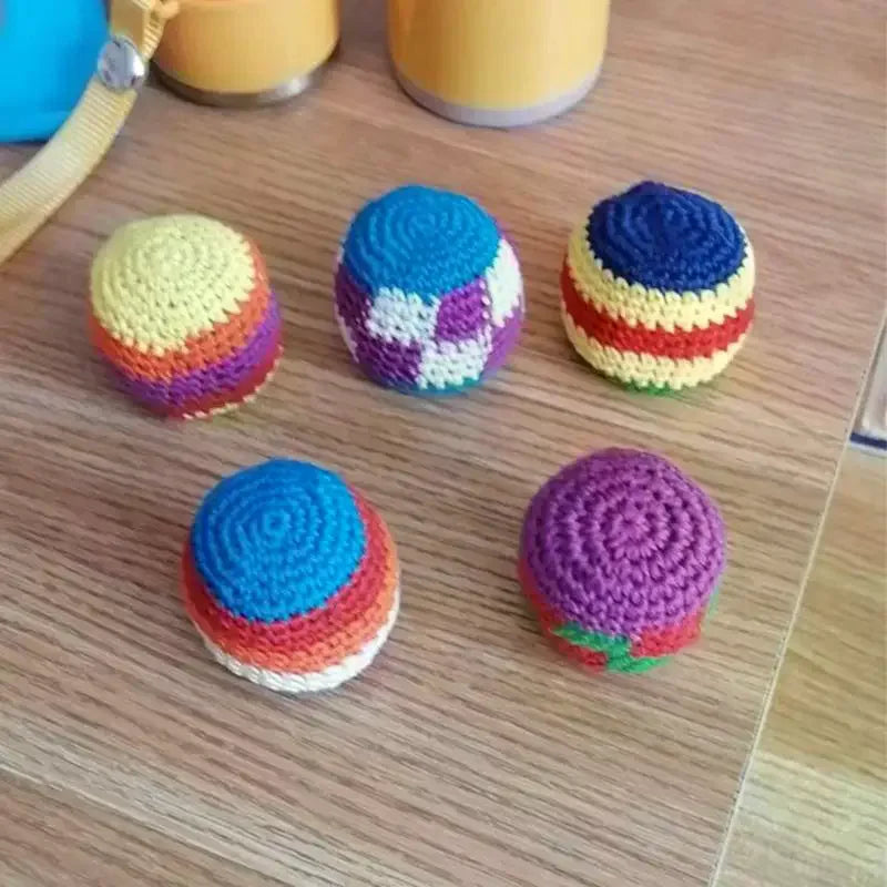 Outdoor Soft Handmade Footbag Sacks Juggling Balls Durable for Kids Group Playing Activities